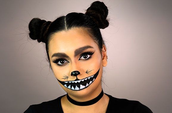 black cat face makeup