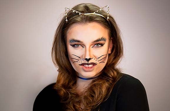 Cat Halloween Makeup Looks Boots