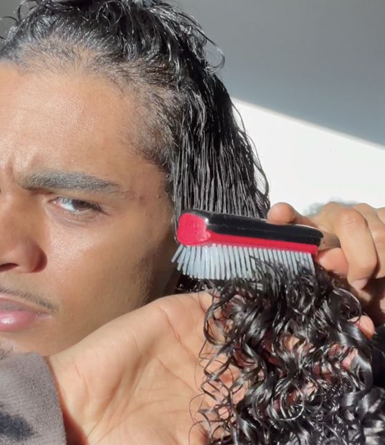 Curly hair denman brush online
