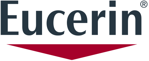 Eucerin logo in grey and red