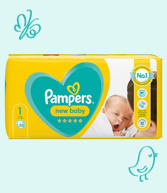 Pampers first size nappies top
