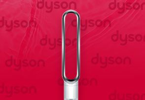 Dyson product on a red background
