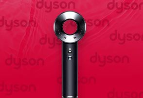 Dyson product on a red background