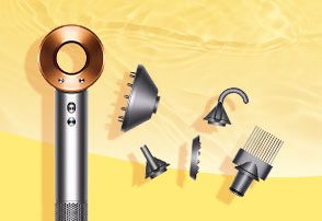 Dyson product on a yellow pool water background