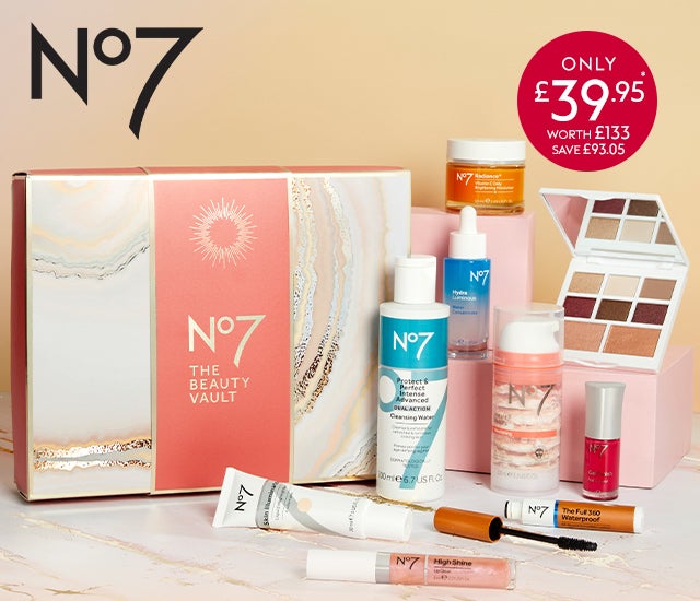 It's HERE! Shop the No7 Beauty Vault