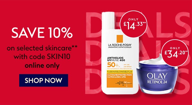 Save 10% on selected skincare!