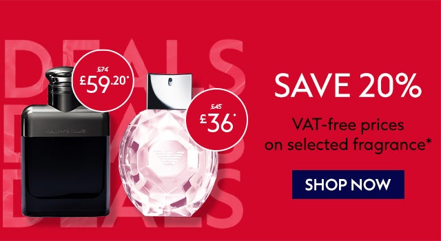 Save 20% on selected fragrance!